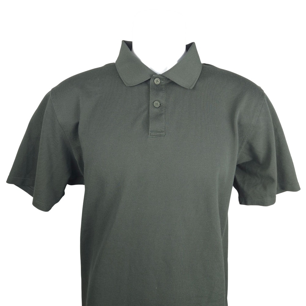 Lululemon Evolution Polo Shirt Mens Large Green Pima Cotton Blend LM3F67S